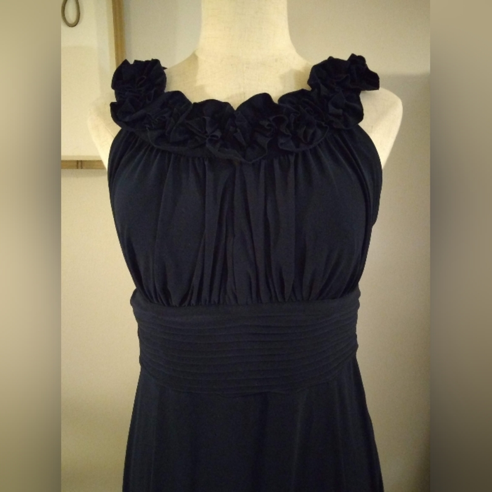 Signature by Sangria keyhole midi navy dress, 8 - Picture 7 of 10